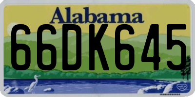 AL license plate 66DK645
