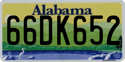 AL license plate 66DK652
