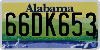 AL license plate 66DK653
