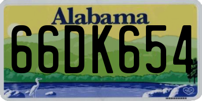 AL license plate 66DK654