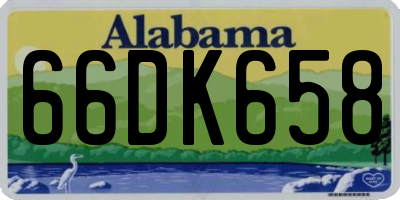 AL license plate 66DK658