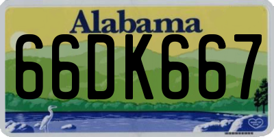 AL license plate 66DK667