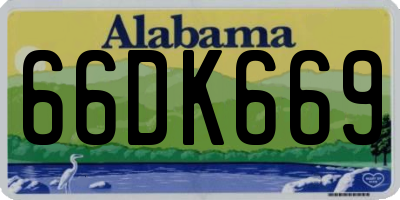 AL license plate 66DK669