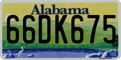 AL license plate 66DK675
