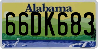 AL license plate 66DK683
