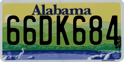 AL license plate 66DK684