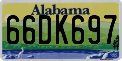 AL license plate 66DK697