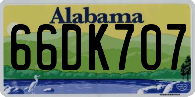 AL license plate 66DK707
