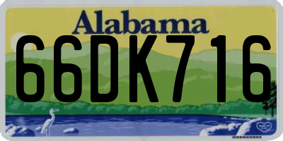 AL license plate 66DK716