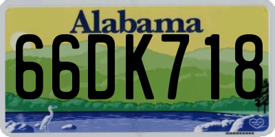 AL license plate 66DK718