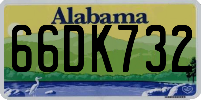 AL license plate 66DK732