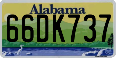 AL license plate 66DK737