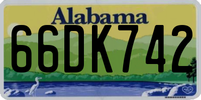 AL license plate 66DK742