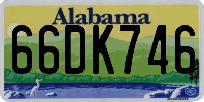 AL license plate 66DK746