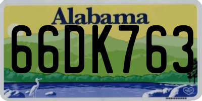 AL license plate 66DK763