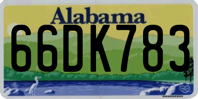 AL license plate 66DK783