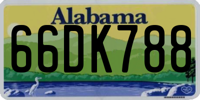 AL license plate 66DK788