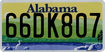 AL license plate 66DK807