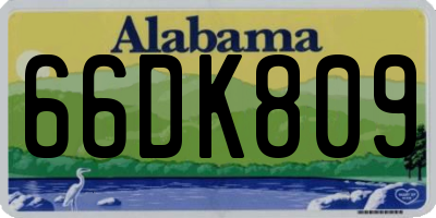 AL license plate 66DK809