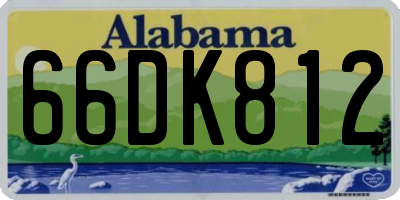 AL license plate 66DK812