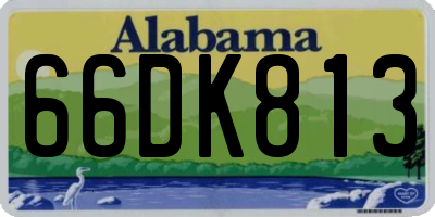 AL license plate 66DK813