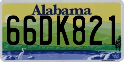 AL license plate 66DK821
