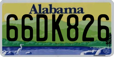 AL license plate 66DK826