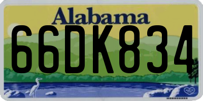 AL license plate 66DK834