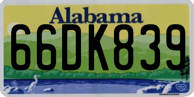 AL license plate 66DK839