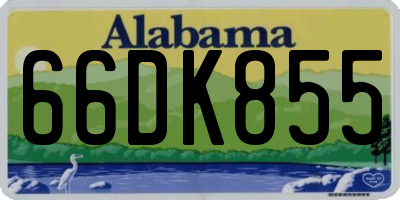 AL license plate 66DK855
