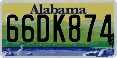 AL license plate 66DK874