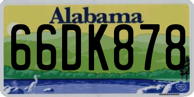 AL license plate 66DK878