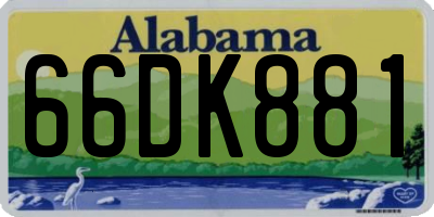 AL license plate 66DK881