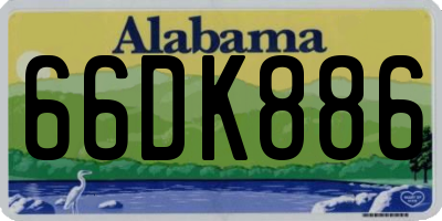 AL license plate 66DK886