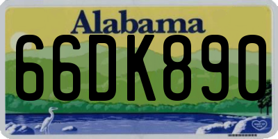 AL license plate 66DK890