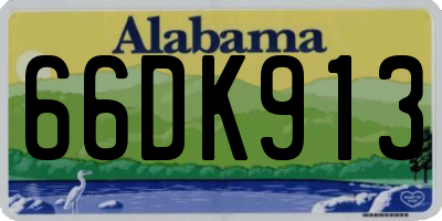 AL license plate 66DK913