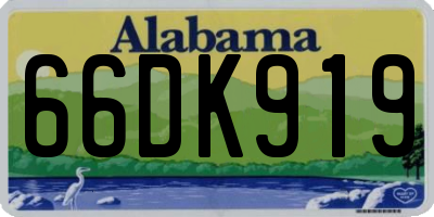 AL license plate 66DK919