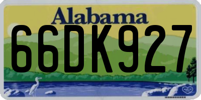 AL license plate 66DK927