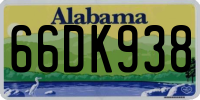 AL license plate 66DK938