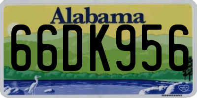 AL license plate 66DK956