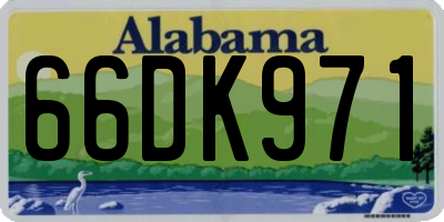 AL license plate 66DK971