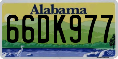AL license plate 66DK977