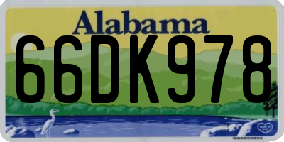 AL license plate 66DK978