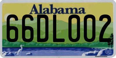AL license plate 66DL002