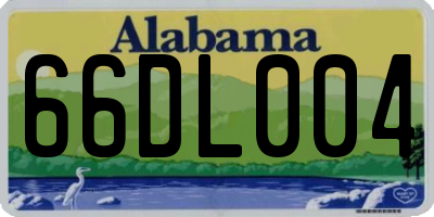 AL license plate 66DL004