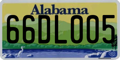 AL license plate 66DL005