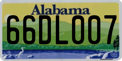 AL license plate 66DL007