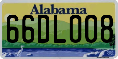 AL license plate 66DL008