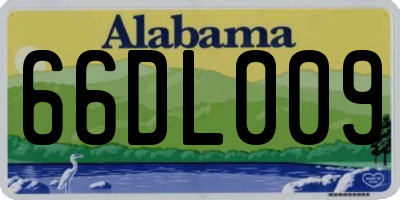 AL license plate 66DL009