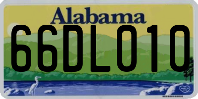 AL license plate 66DL010